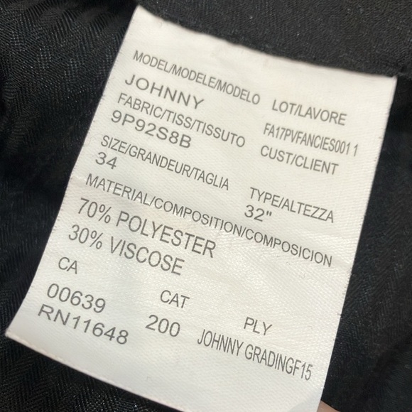 1670 Men's Black Pants pleated - Picture 9 of 16